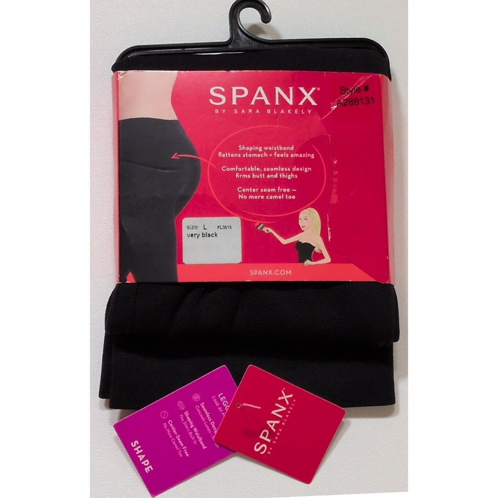Spanx Look At Me Now Seamless Leggings Very Black FL3515 A288131 Large